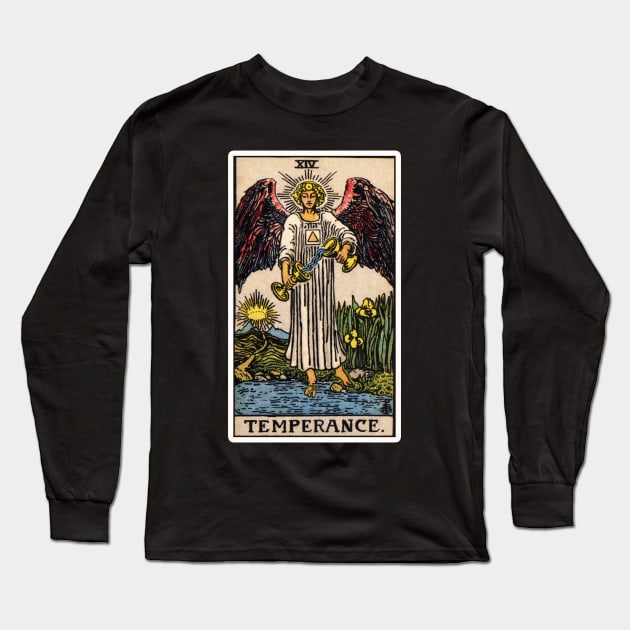 XIV. Temperance Tarot Card Long Sleeve T-Shirt by wildtribe